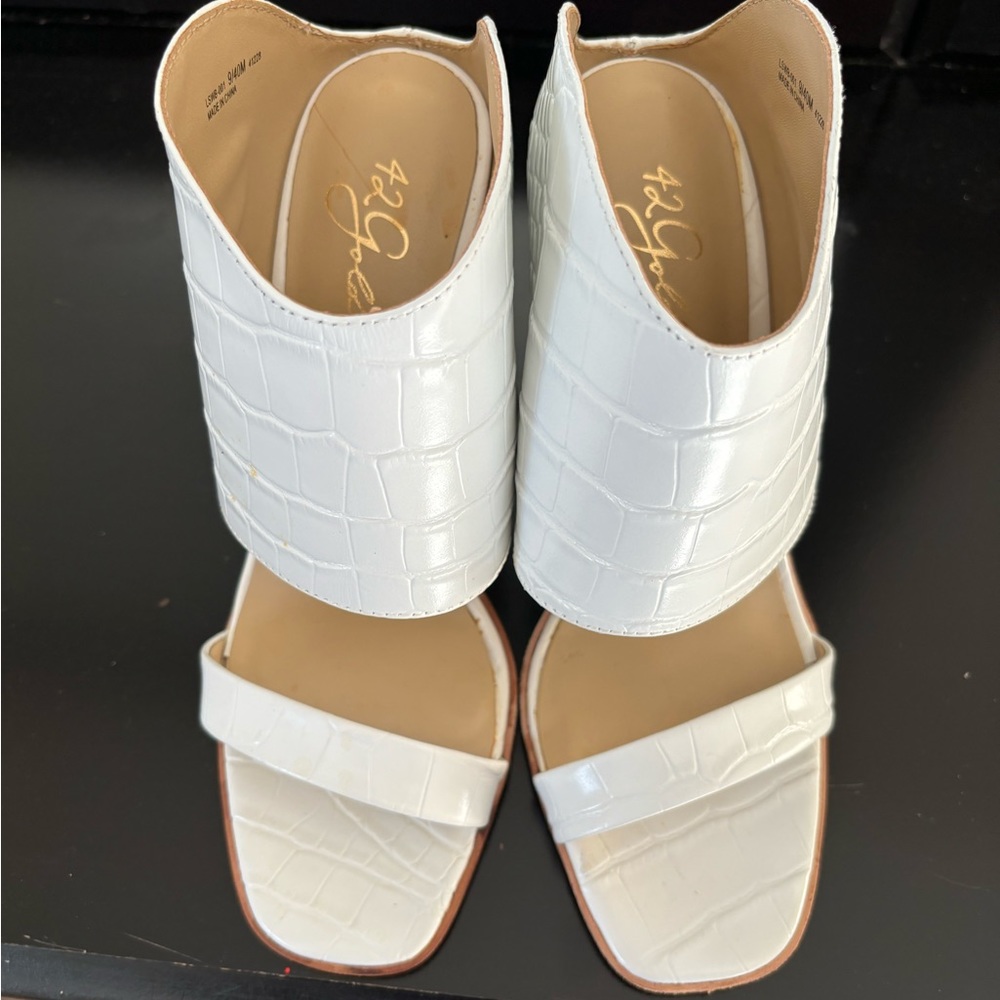 White sandals
